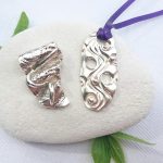 Fully Booked: Silver Clay Textured Pendant